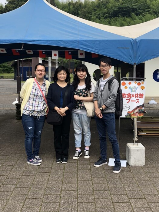 阿南市棒球翻譯志工活動，與永本老師和台灣的留學生們合照