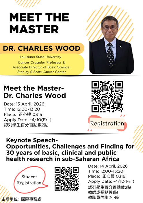 2026 Meet the Master - Dr. Charles Wood圖片