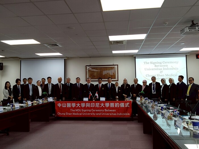 中山醫大與印尼大學簽署 MOU,攜手推進醫療與教育交流。圖片